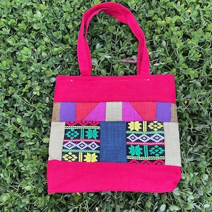 Boho Woven Embroidery Shoulder Bag Handmade – Vietnamese Ethnic Handcrafted Fashion.