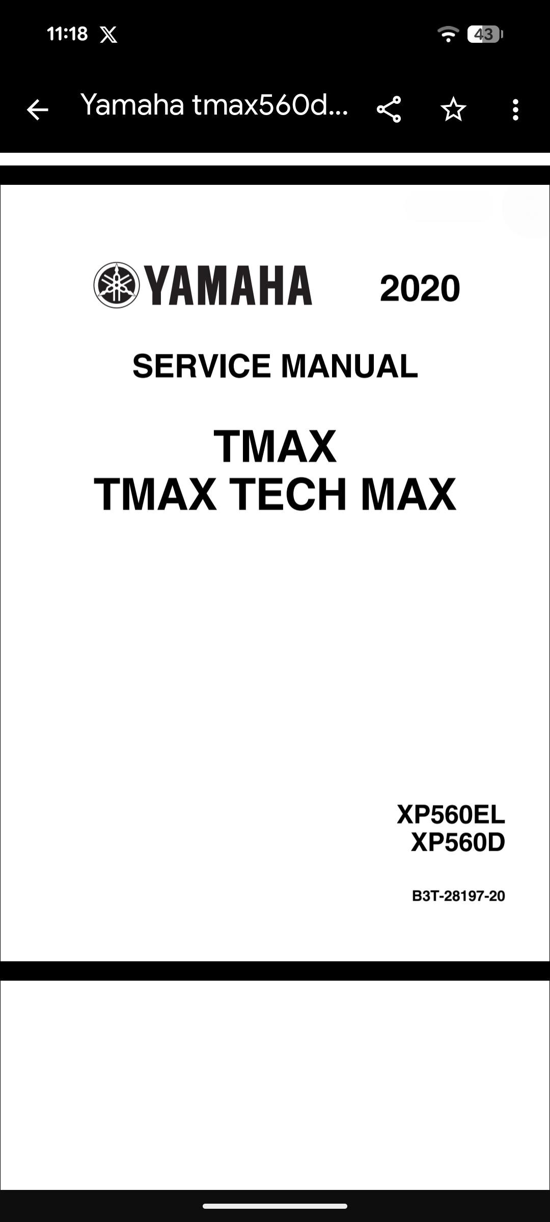 Yamaha TMAX 560 / Tech MAX 2020 Service Manual | XP560 Repair Guide ...