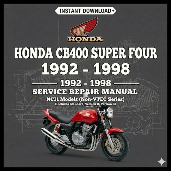 Honda CB400 Super Four Service Manual 1992-1998 | NC31 Workshop