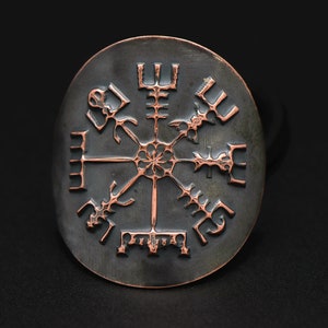 Metal Celtic Norse Compass Ponytail Holder in Copper Copper Ponytail Holder Elastic Band image 7