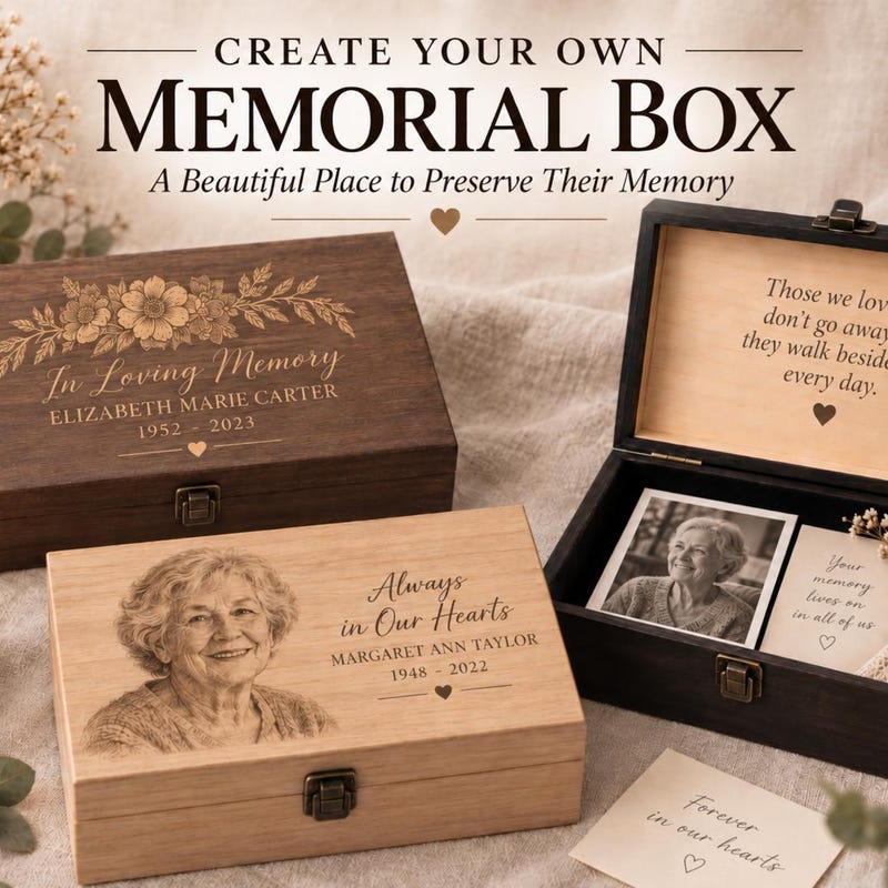Custom Memorial Boxes - Etsy