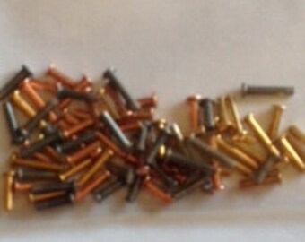4 Detailed Four-Leaf Brass Rivet Findings Medium