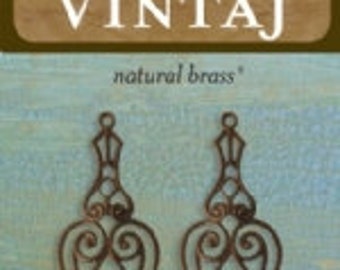 Vintaj 31x14mm Etruscan 2-hole (2 pcs\pkg)