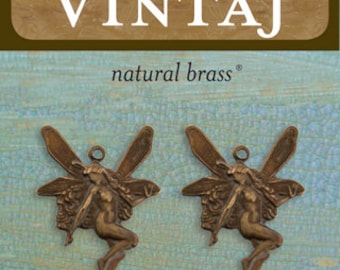 Vintaj 25x17mm Whimsical Fairy (2 pcs/pkg)