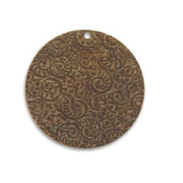 Vintaj 25mm Embossed Swirls - discontinued item