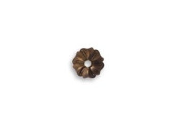 Vintaj 7.5mm Pinwheel Bead Cap (6)