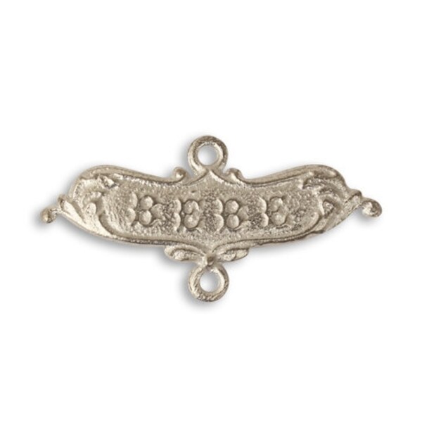 Vintaj 32x16mm Bebe Tag - Artisan Pewter - SALE