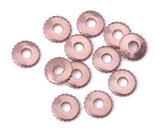 Copper Knurled Rivet Accent (12 pieces)