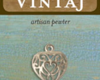 Vintaj 19x16mm Heart to Heart (1 pc)