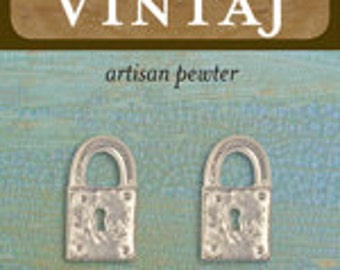 Vintaj 17x9mm Journal Lock (2 pcs)