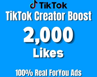 TikTok Likes | Tiktok Likes 2,000 | Fast Delivery | Lifetime Warranty (Digital Products)