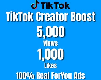Tiktok Views + Tiktok Likes |5,000 TikTok Views & 1,000 Like Fast Delivery Digital Product | Viral Growth Service