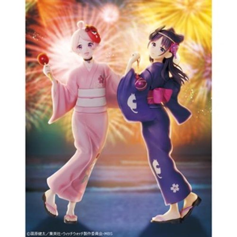Bandai Witch Watch Nico Wakatsuki Figure Purple New Yukata Festival US Seller image 3
