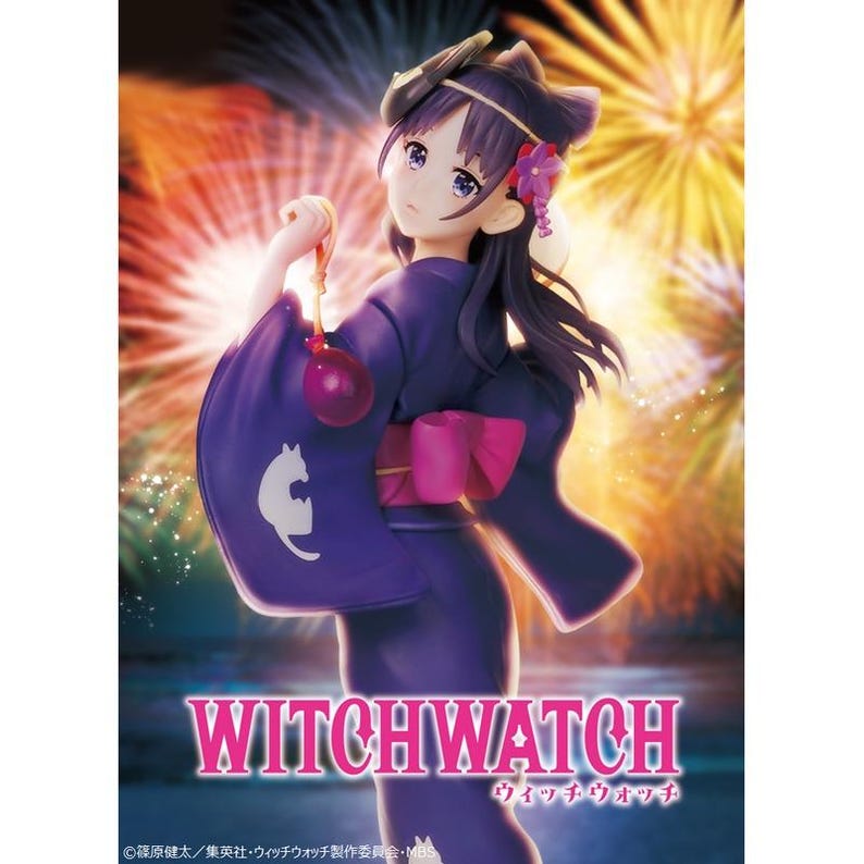 Bandai Witch Watch Nico Wakatsuki Figure Purple New Yukata Festival US Seller image 1
