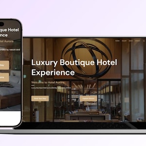 Sjabloon voor moderne hotelwebsite | WordPress Elementor-boekingsontwerp (digitale download)