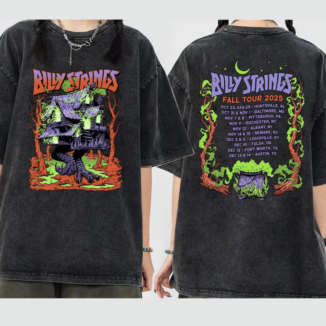 Retro Billy Strings 2025 Tour Acid Wash Shirt, Fall Tour Concert T ...