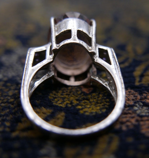 Vintage sterling silver statement dress ring with… - image 10