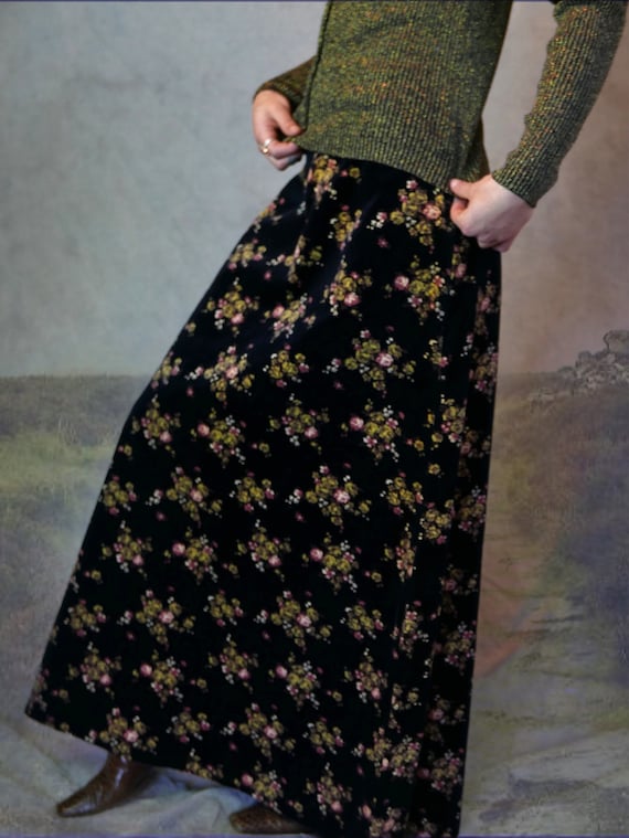 floral a line maxi skirt