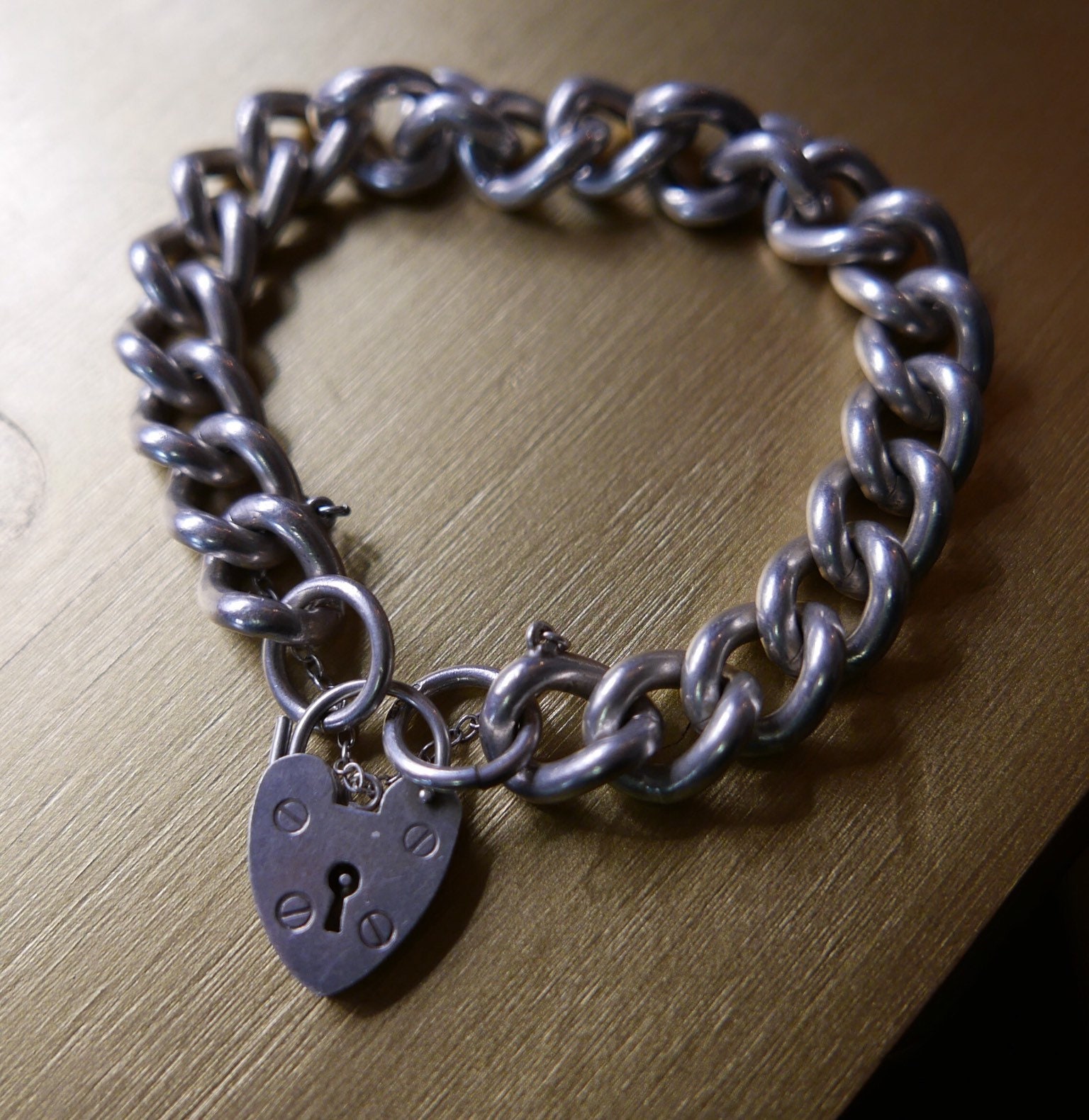 1960s Vintage Heavy Link Solid Sterling Silver Chain