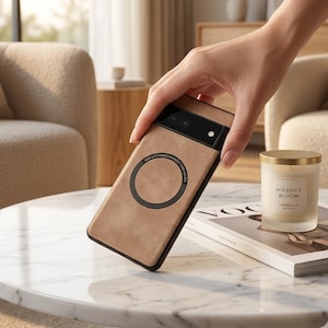Luxury MagSafe Soft Leather Case for Google Pixel – Magnetic Wireless Charging Shockproof Cover