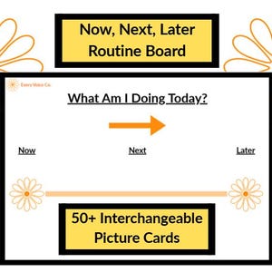 Now Next Later Routine Board for Kids  • Visual Schedule • Autism & ADHD Daily Routine Chart