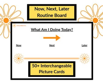 Now Next Later Routine Board for Kids  • Visual Schedule • Autism & ADHD Daily Routine Chart