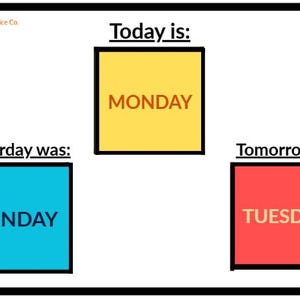 Days of the Week Visual Schedule Board for Kids | Autism ADHD Daily ...