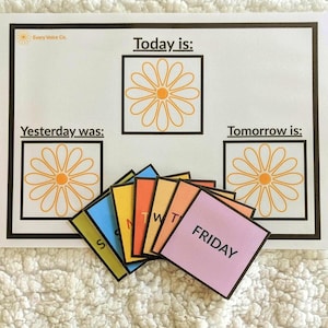 Days of the Week Visual Schedule Board for Kids | Autism ADHD Daily Routine Chart