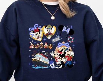 Mickey Friends Cruise Ship Sweatshirt, Family Matching Trip Hoodie