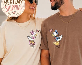 Comfort Colors® Donald and Daisy Couple Shirts, Matching Disney Duck Tees