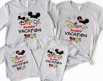 Disney Family Vacation 2026 Shirt, Family Matching Shirts, Mickey Minnie Ears Disney Trip Shirt, Disneyworld Family Trip Shirt