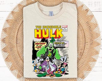 The Incredible Goofy Hulk Disney Shirt, Incredible Hulk Comic Book Shirt, Magic Kingdom Disneyland Family Vacation Holiday Shirt