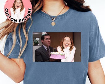 Comfort Colors Custom Office Sitcom Birthday Shirt, Personalized Photo Face Tee, Funny Birthday Gift