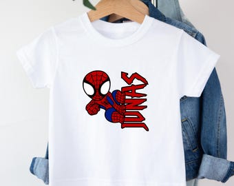 Personalized Disney Spiderman Shirt, Custom Name Kids Toddler Marvel Spider Man T-shirt, Superhero Kids Shirt