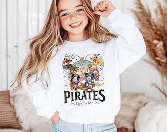 Yo Ho Yo Ho A Pirate's Life For Me Sweatshirt, Disney Mickey and Minnie Pirate Themed Hoodie,  Mickey & Friends Disney Pirates Sweatshirt