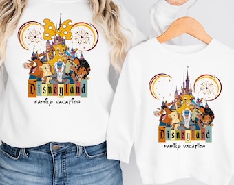 Lion King Disneyland Family Vacation Sweatshirt, Mickey Mouse Castle Matching Apparel
