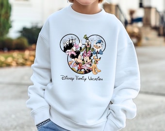 Custom Name Disney Family Vacation Mickey Friends Sweatshirt, Disney World Sweatshirt,  Disney Family Matching Sweat, Disney Vacation 2026