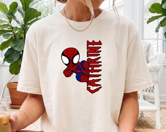 Personalized Disney Spiderman Shirt, Custom Name Kids Toddler Marvel Spider Man T-shirt, Superhero Kids Shirt
