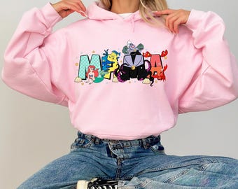 Princess Ariel Mama Sweatshirt, Mothers Day Hoodie, Disney Princess Mom Sweat, Disney The Little Mermaid Mom Hoodie, Disney Mommy Sweat