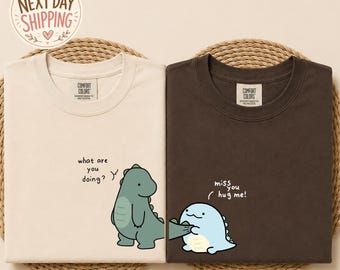 Comfort Colors Matching Dinosaur Couple Shirts, Anniversary Tees, Gift For Partner