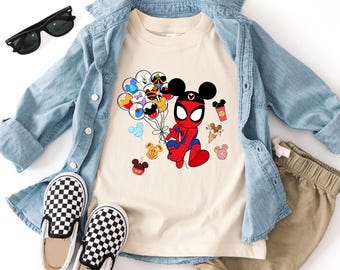 Disney Spiderman Mickey T-shirt, Disneyland Snacks Shirt, Boys Disney Shirt