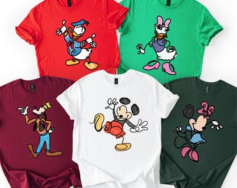 Disney Sketch Mickey Minnie Donald Daisy Pluto Goofy Shirt, Disney World Shirt, Mickey Friends Group Shirts, Disney Family Trip Shirt