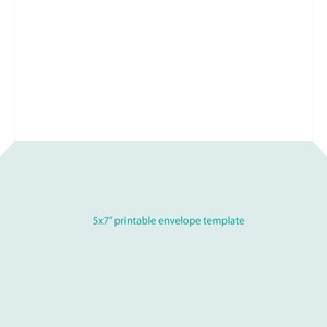 Druckbare 5x7 Umschlag Vorlage, die auf eine A4 Seite passt INSTANT DOWNLOAD