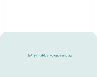 Printable 5x7 envelope template that fits on an A4 page INSTANT DOWNLOAD