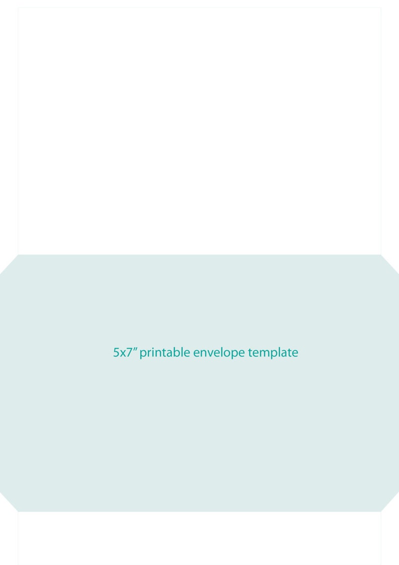 Printable 5x7 envelope template that fits on an A4 page INSTANT DOWNLOAD image 1