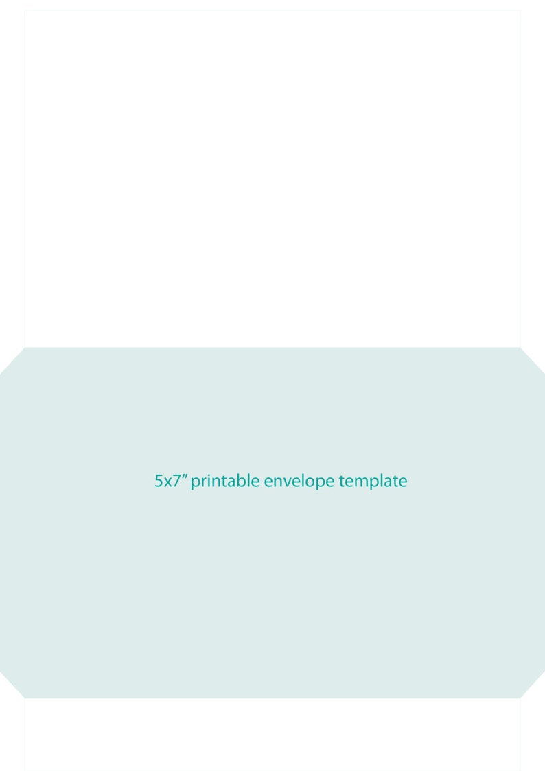 printable 5x7 envelope template that fits on an a4 page etsy