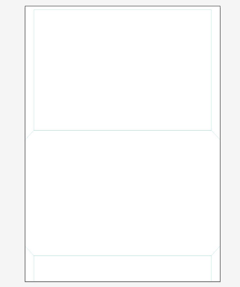 Printable 5x7 Envelope Template That Fits On An A4 Page Etsy