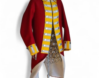 British Redcoat Tunic – 18th Century Revolutionary War 10th Regiment Wool Coat