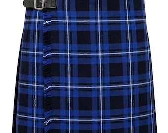 Custom Made Royal Blue Tartan Kilt – 8 Yard Highland Wear for Men