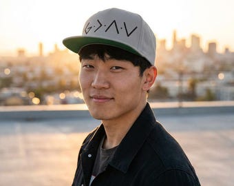 God Is Greater Flat Bill Cap | Embroidered Snapback Hat